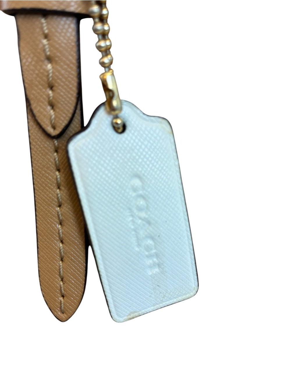 Coach Two-Tone Tan and Cream Dome Satchel - Picture 9 of 11